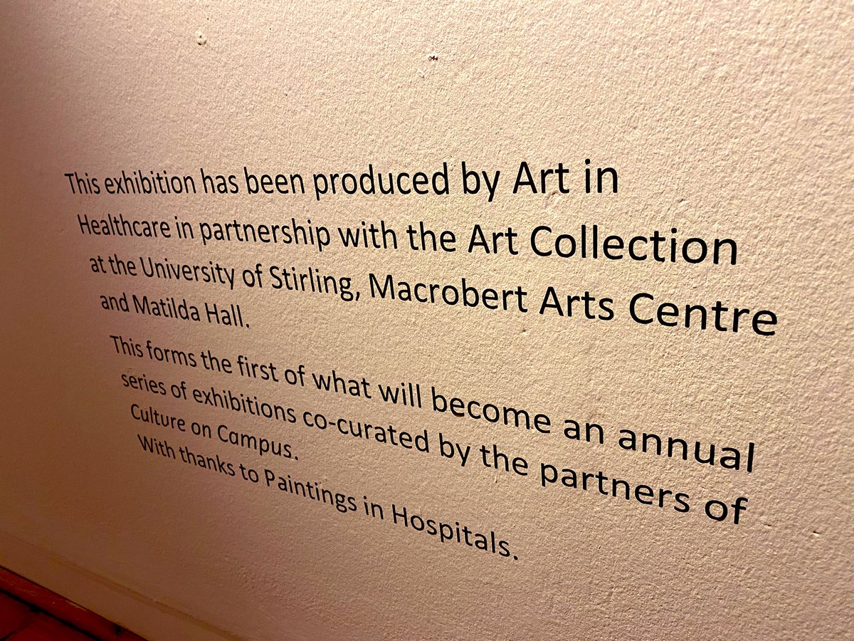 shutt_paula's tweet photo. So good to have some gallery time tonight. Fantastic exhibition : A PASSION FOR ART - Matilda Hall Collector and curator. Founder of @artinhealthcare Check it out at the Macrobert Centre, Stirling. Featured art : ‘Anne’. Willie Rodger, 1970 https://t.co/CUX0CsXRx1