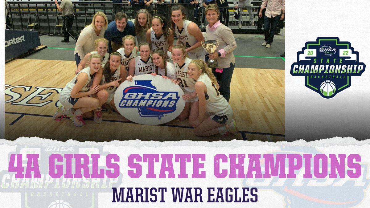 Congratulations #Marist
2022 Class 4A Girls Basketball Champions
The "War Eagles" Defeated #Luella 56-54 (2 OT)
<a href="/BSNSPORTS_GA/">BSN SPORTS Georgia</a> <a href="/WilsonBasktball/">Wilson Basketball</a> <a href="/GoFanHS/">GoFan</a> 
<a href="/NFHSNetwork/">NFHS Network</a> <a href="/GPBsports/">GPB Sports</a> <a href="/ATLHawks/">Atlanta Hawks</a>