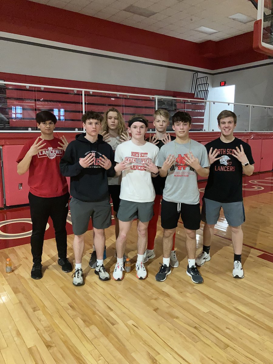 NSBoysTrack's tweet photo. #NSTF Basketball Tournament, a 22 year tradition. Here are the champions, winning in OT as the underdogs. I was told the four fingers were for 4 victories; didn’t have the heart to tell them they only won 3 games (guess I just did)! Congrats champs! https://t.co/2IbImvWd2h