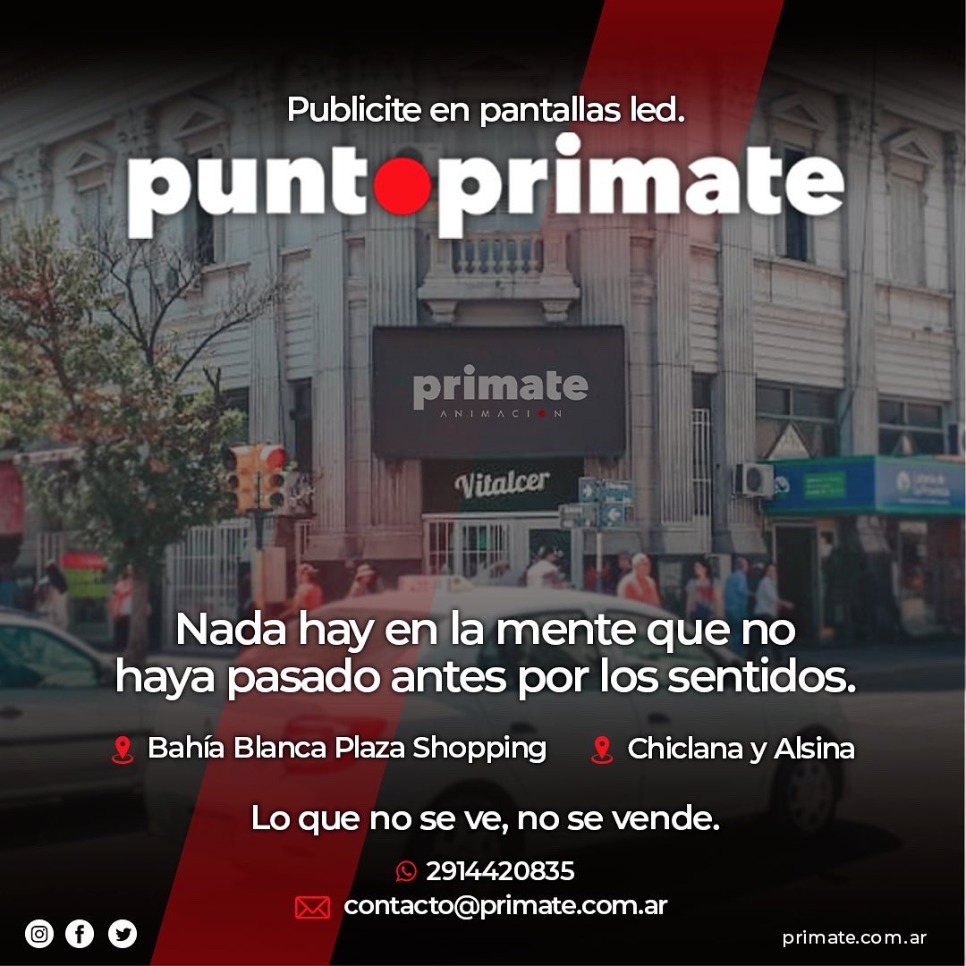 primateanima's tweet photo. Visibilizar de manera interactiva y dinámica productos, servicios, actividades e intereses de la localidad es nuestro objetivo. 
Consultanos presupuesto
📱2914420835
🖥 contacto@primate.com.ar

#publicidad #marketing #visual #audiovisual #venta #comunicacion #pantallaled https://t.co/QgyudwBJ9K