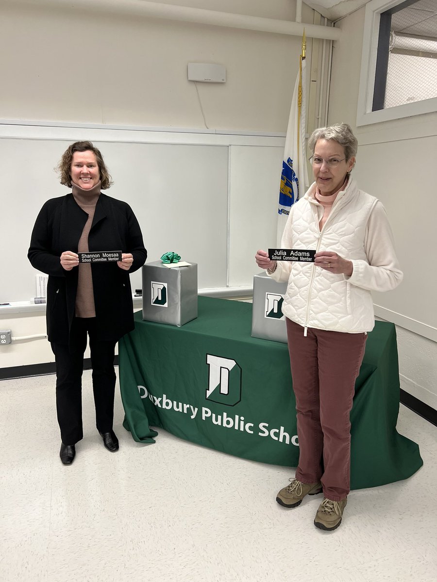 Thank you for six years of dedicated service to Duxbury Public Schools Shannon Moesaa &amp; Julia Adams. You will be missed 🐉