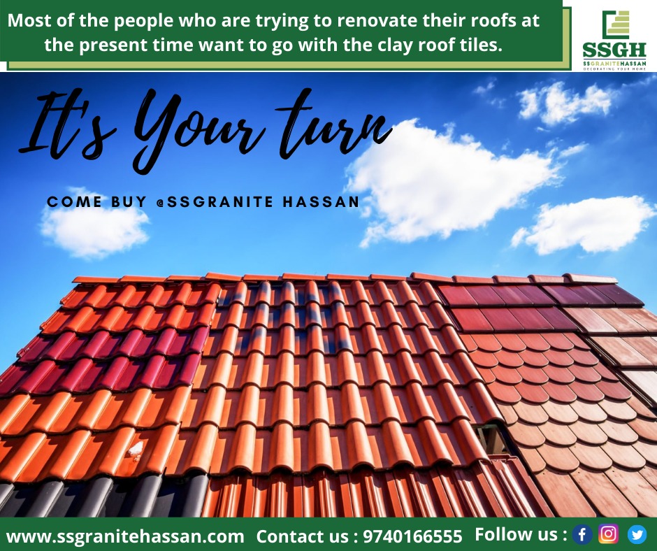 SsgraniteC's tweet photo. Most of the people who are trying to renovate their roofs at the present time want to go with the clay roof tiles.

It's Your turn

***Come buy @ SS Granite Hassan***

Call: 📳9740166555

Email: 💌 ssgraniteandceramic@gmail.com

Visit: 🌐 https://t.co/6H8vLCiTU3 https://t.co/IjJAop3wjk