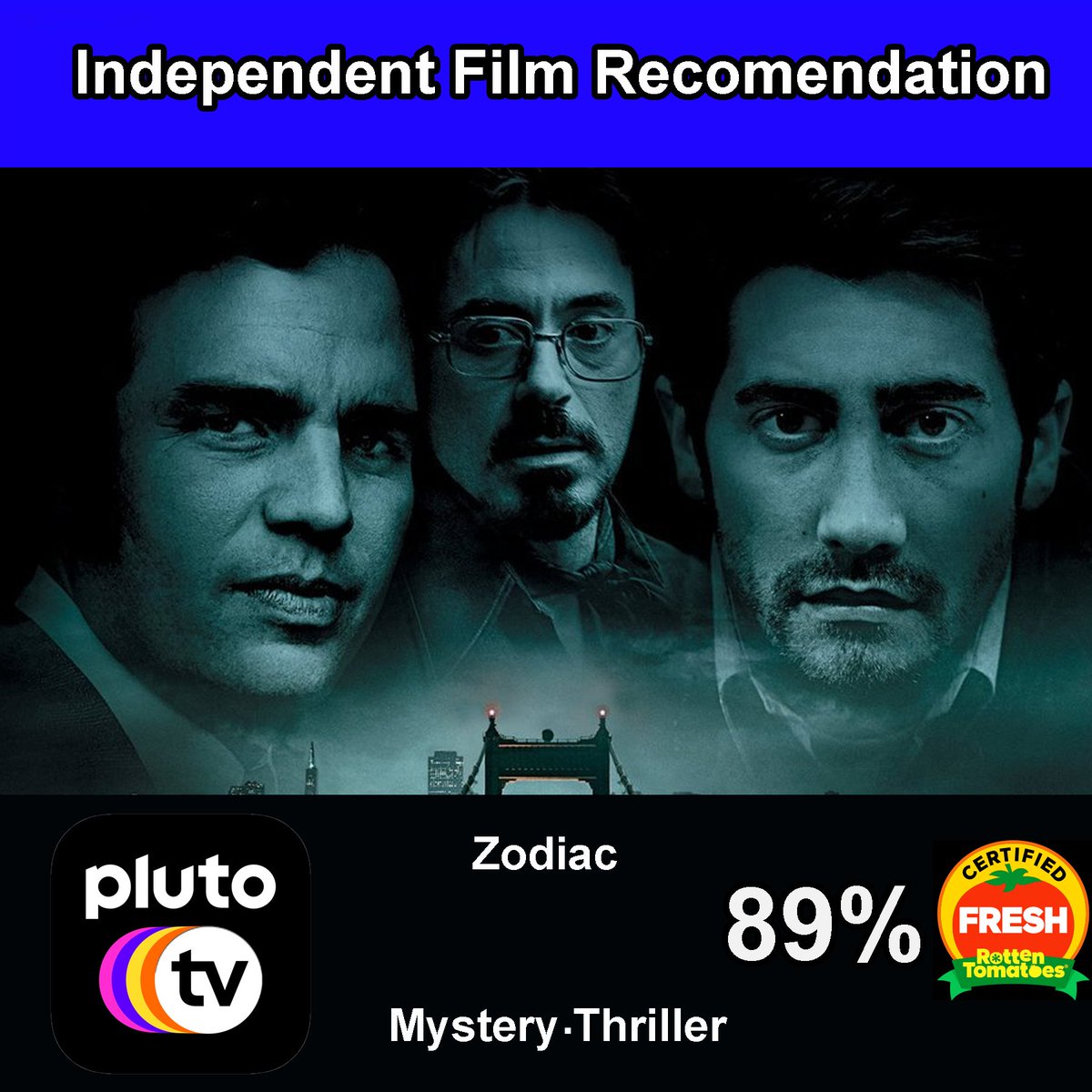 alvbpictures's tweet photo. Today's #FilmRec is one of the inspirations for the 2022 #TheBatman. Is 2007's #Zodiac directed by #DavidFincher. Do you see the inspiration?

#robertdowneyjr #JakeGyllenhaal #MarkRuffalo #Thriller #Film https://t.co/qYNGf5kH09