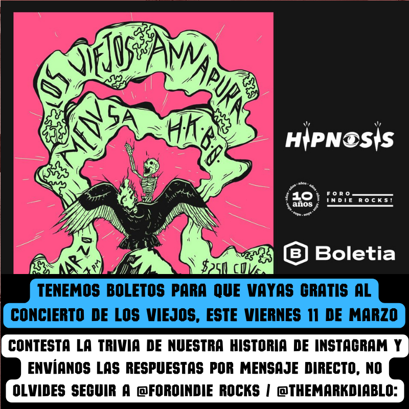 emedemedio's tweet photo. #PROMOS Esta tarde tuvimos una plática con @Los_Viejos @Annapuramx y @TheHKBO con motivo de su concierto en @ForoIndierocks este viernes 11 de marzo. ¡¡¡Y NOS DEJARON BOLETOS PARA QUE VAYAS GRATIS AL SHOW!!!

Checa la trivia en nuestra cuenta de Instagram (@TheMarkDiabl0) #Musica https://t.co/vJsOJ33mGF
