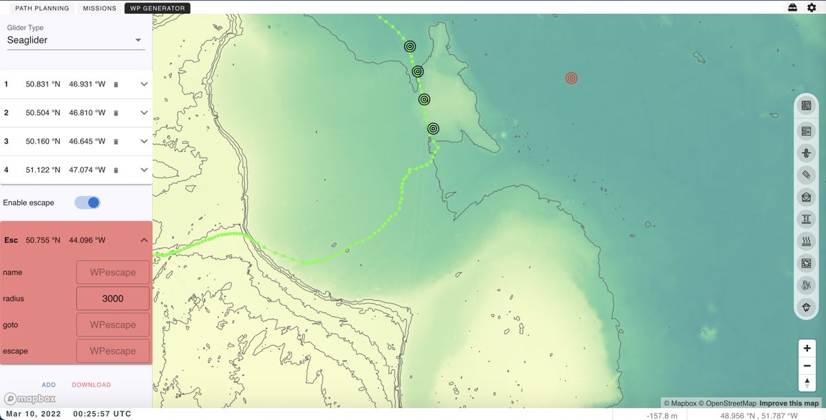 oceangns's tweet photo. We added #Seaglider capability to our route planning and navigation tools! 
Giving OceanGNS X-platform capabilities has always been key to us. Give us a shout if you want to use OceanGNS for your deployments and projects! https://t.co/3GaCfQmyFL
