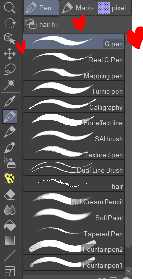 I download all these fancy brushes only to use none of them ever and come back to ye olde faithful default g pen for drawing 90% of everything