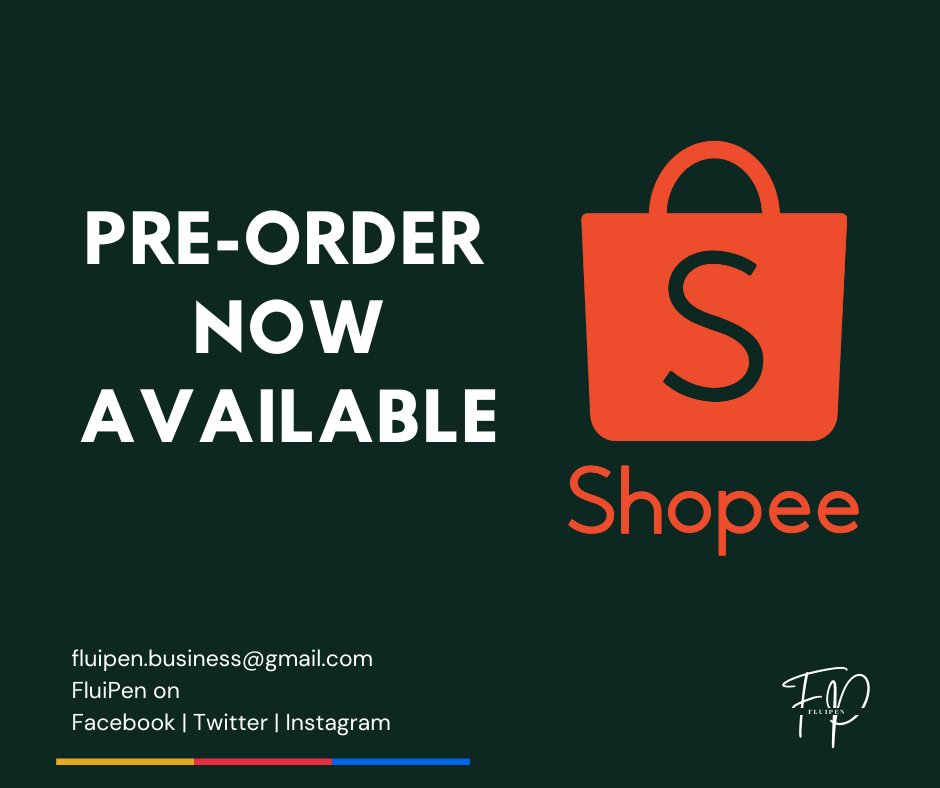 flui_pen's tweet photo. FLUIPEN NOW IN SHOPEE!
Pre-order now on the app
Will officially be available on March 21, 2022
https://t.co/V4TyDSy3YU
#fluipen #InnoPen
#Shopee #PreOrderAvailable https://t.co/KOR8GUzgiw