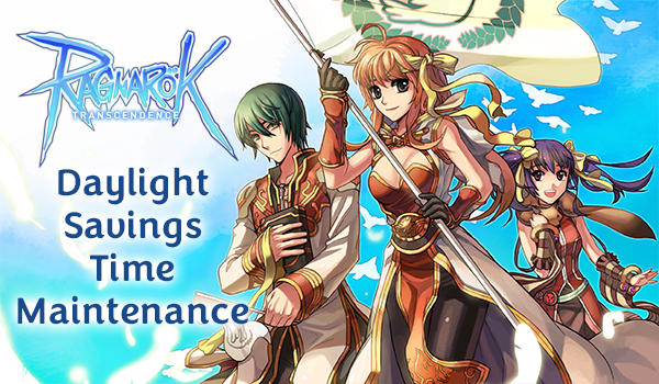 ROTranscendence's tweet photo. 🕰Daylight Savings Maintenance in 2 Hours!🕰

All WarpPortal games and services will close for DST maintenance tonight at 1:55AM PST. We expect to be back up one hour after that. Please plan your gameplay accordingly! https://t.co/ZQ59Yd8ssw