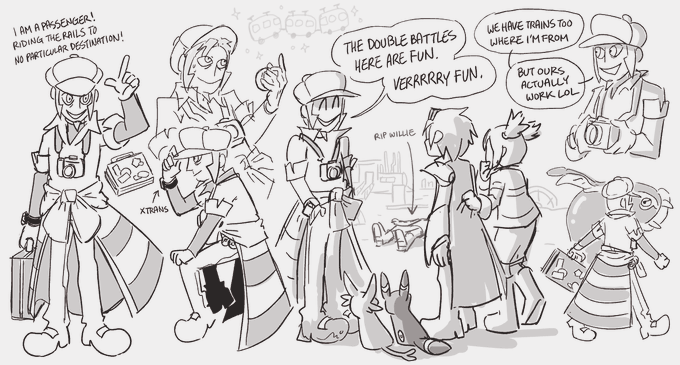 weird submas au where emmet tours orre, enjoys the double battle culture there and maybe has a fateful encounter 