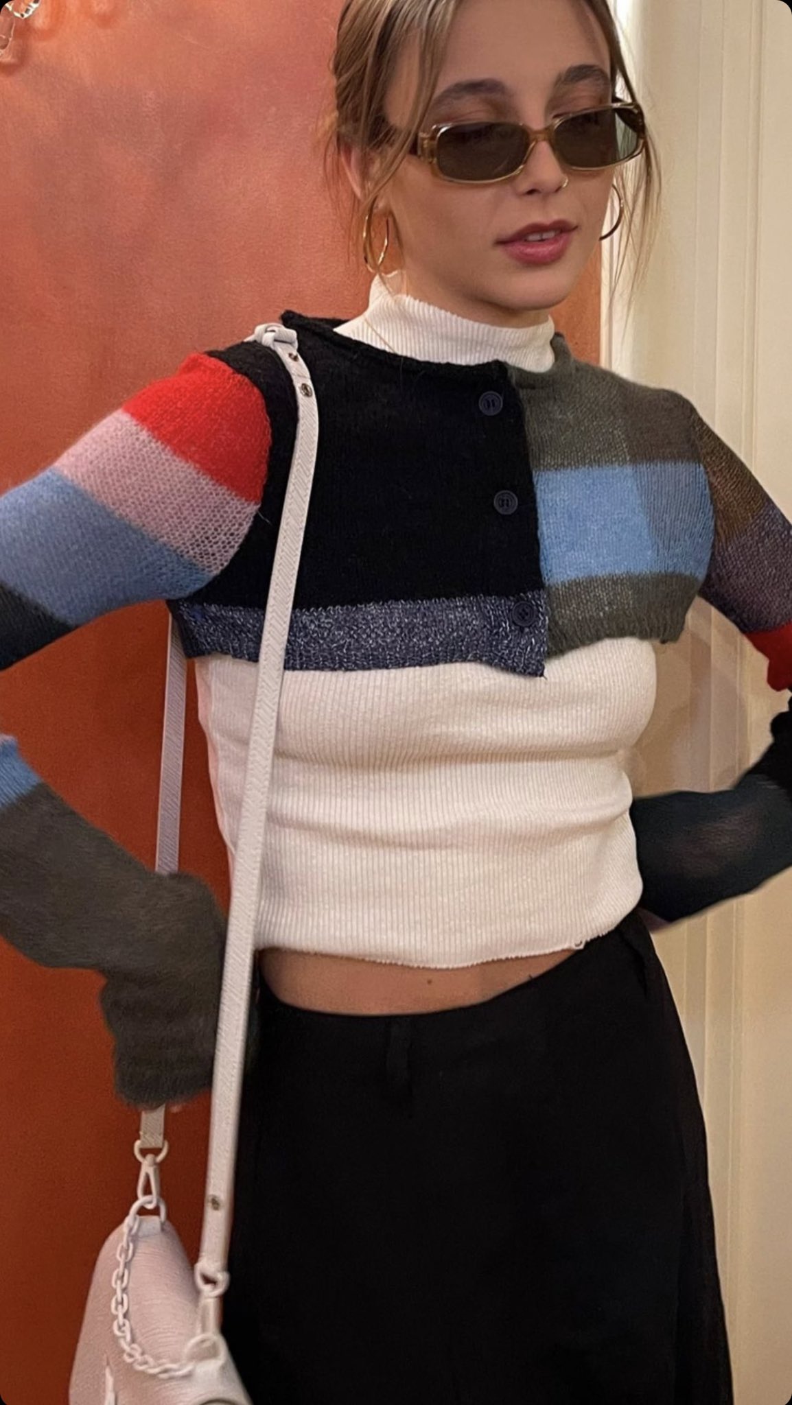 Emma chamberlain striped sweater deals