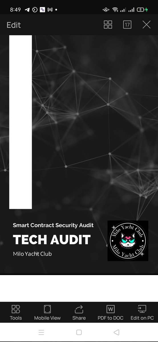 We just received our passed audit by TECH AUDIT. Check out our telegram. More things are coming for our community 

t.me/MiloYachtClub