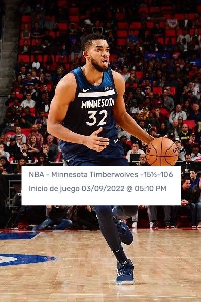 RayitoPicks's tweet photo. Pick 25

NBA 🏀
Timberwolves -15.5 (-106)
1.8U 💰 https://t.co/fIqGDt3WPV