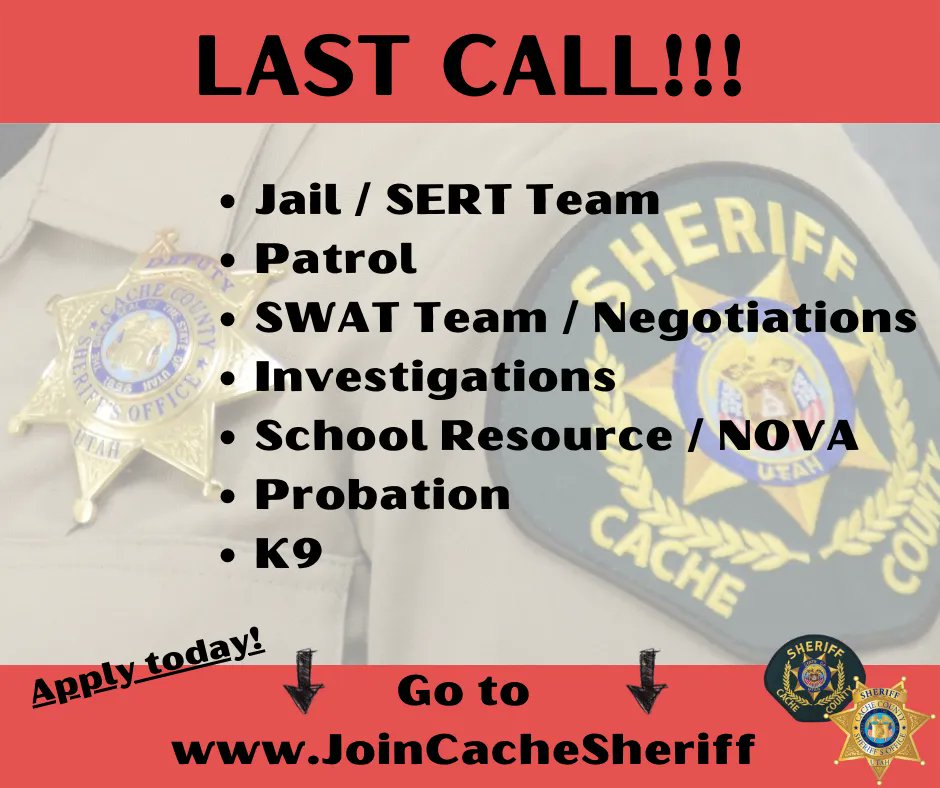 CacheSheriff's tweet image. The deadline to turn in your application is Friday, March 11, 2022 at 5:00PM! Don&apos;t forget and let this opportunity pass you by!
We&apos;ve made it easy for you...click here ---&amp;gt; buff.ly/3tHrGgb.