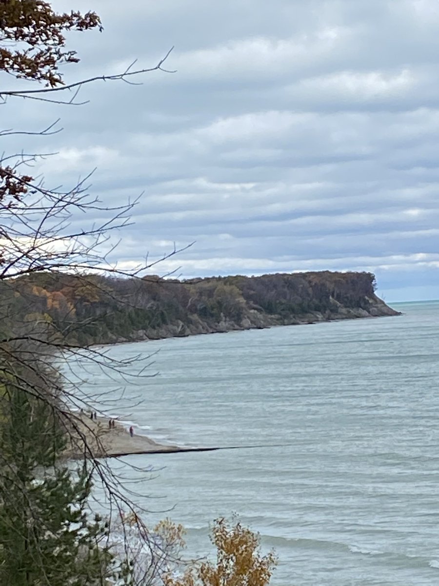This is a picture I took a few months ago on the coast of Lake Michigan.  This imagine portrays several things, both the sedimentary layers of rocks from the lake and glaciers along with the drop off representing erosion. <a href="/franklinlorax/">APES Project Lorax</a> #apesland