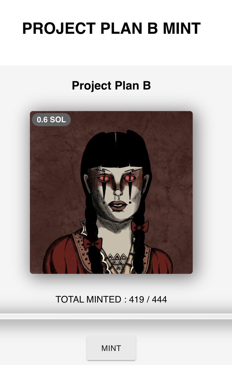 Project "Plan B" | SOLD OUT tweet media
