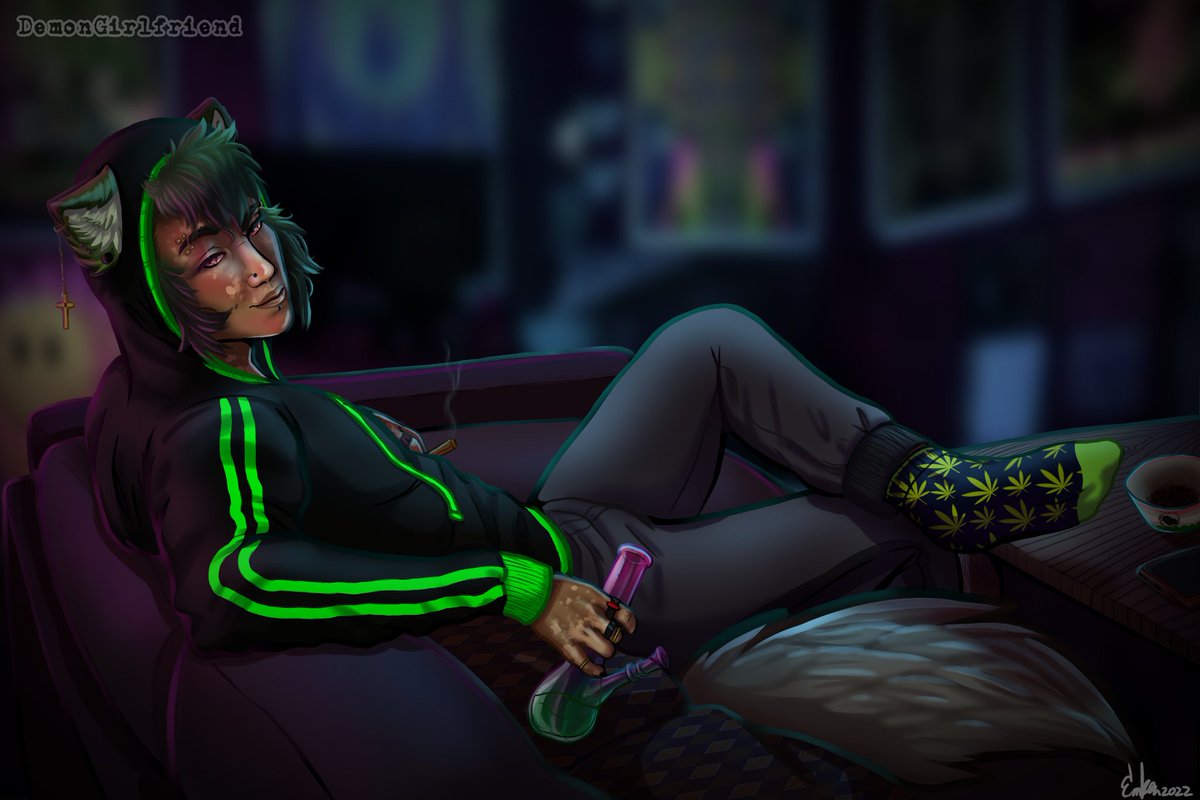 DemonGirIfriend's tweet photo. Breaking my silence to bring you:
Weed Cat(boy)
.
#Sprigatito #pokemon #art https://t.co/zvgb8CSHpq