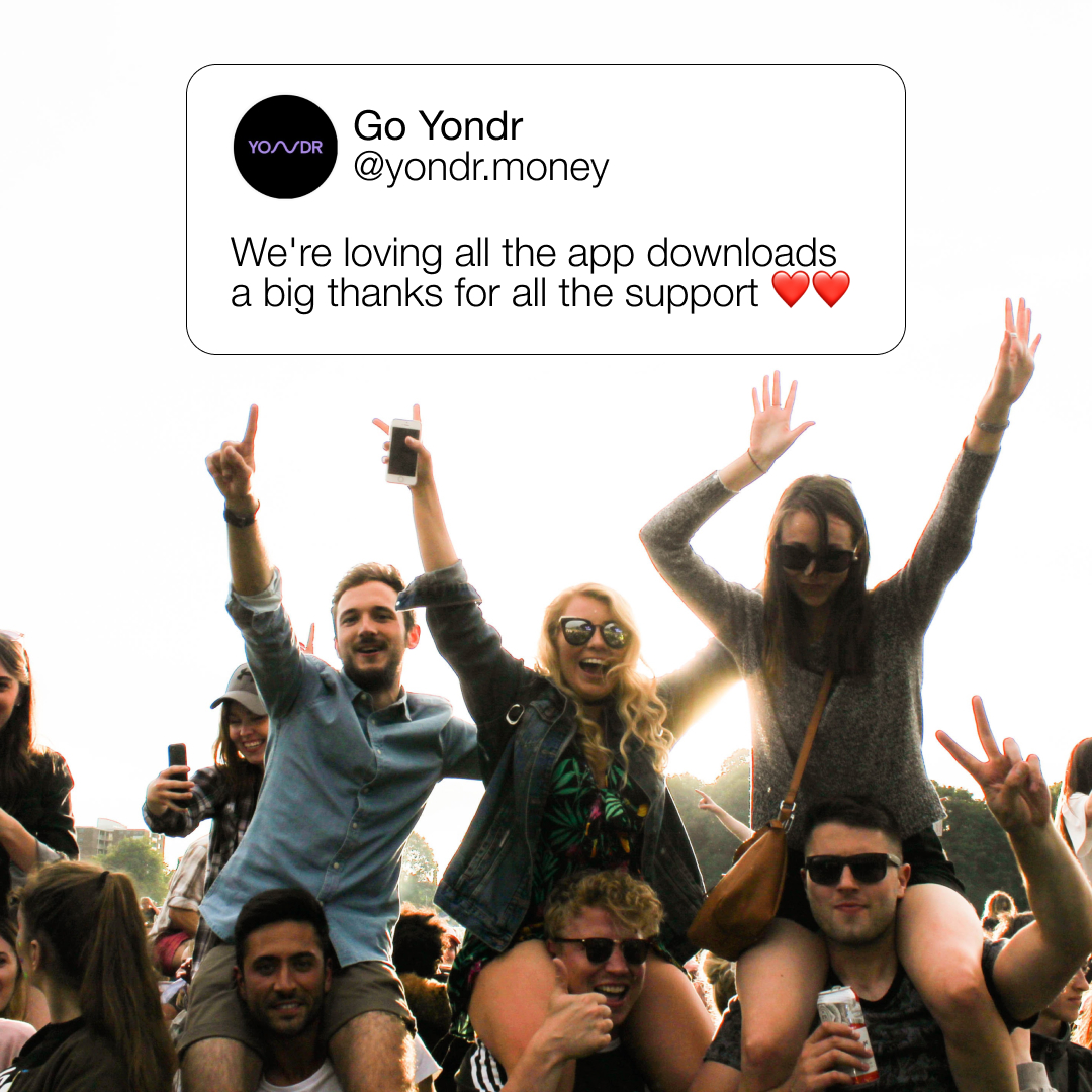 Yondr_Money's tweet photo. Thank you to the few hundred customers that have joined in the past 2 weeks.
We are growing and it's all because of you!
#WeAreFamily #yondrmoney #goyondr #setyourmoneyfree #neobank #fintech #fintechaustralia #startup #travel #money https://t.co/Vg0YL37lUA