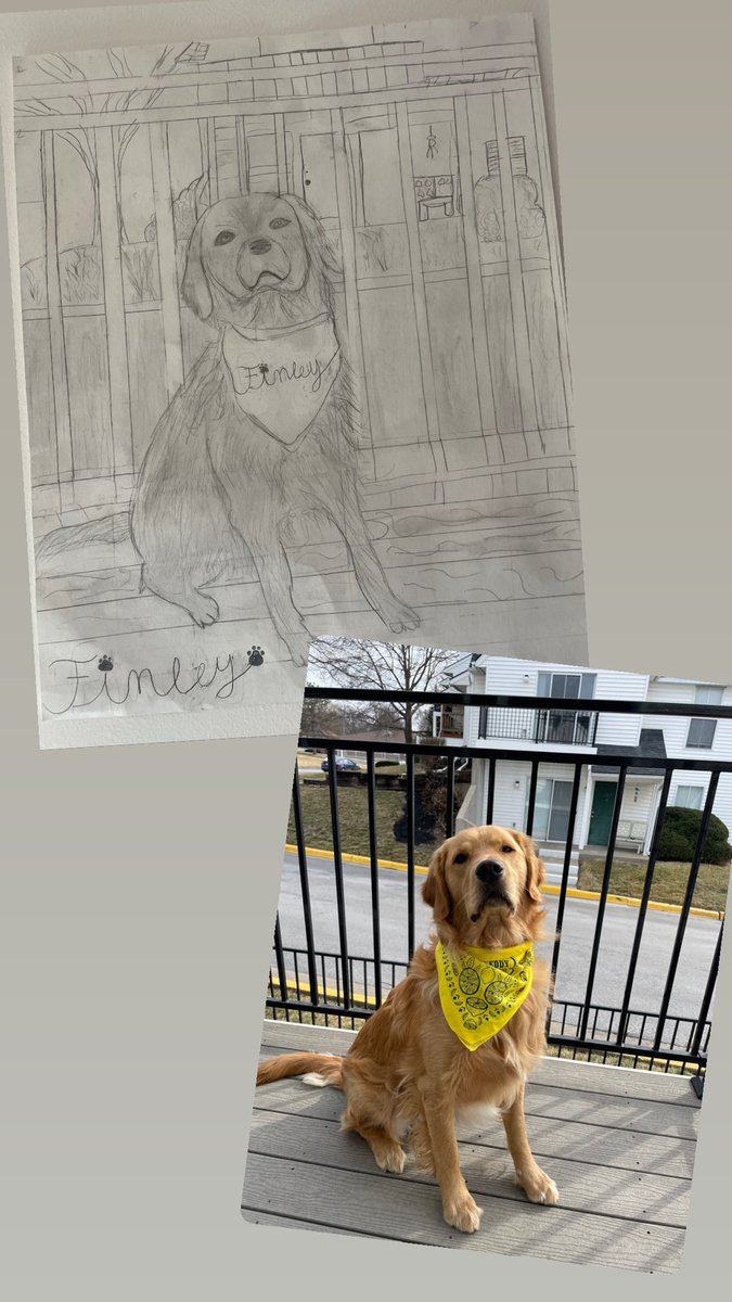 misst202's tweet photo. My students are so talented! This drawing of my pup made my day! 💛 https://t.co/a5dxt5cHxz