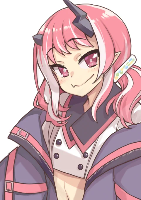 ピンク王クリス。朝活続いててえらい。 #くりすちゃんArt 