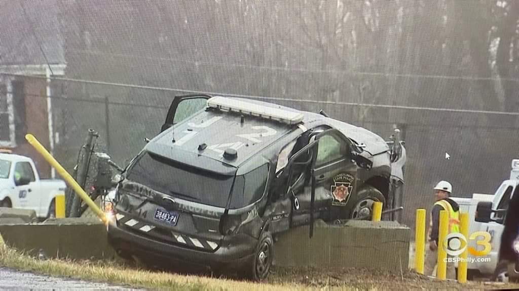 NetherProvPD's tweet photo. The Nether Providence Police are hoping for a full recovery of two PSP Troopers seriously hurt in a car crash today while on the way to a burglary in the Oxford area , Chester County PA.
#NPPD
#pspstrong https://t.co/zV0olxvr0y