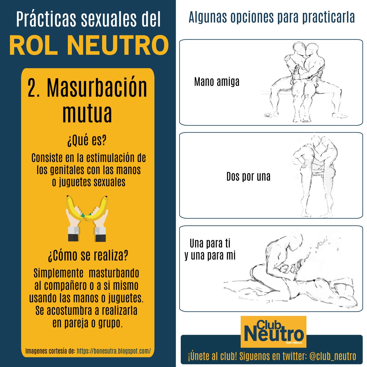 Club_Neutro's tweet photo. Aquí la segunda capsula de Practicas Sexuales del Rol #Neutro. Quienes primordialmente disfrutan de esta practica se hacen llamar #Bators, #Pajeros o #Chaqueteros, sin embargo, no todos los Bators son neutros ni todos los neutros son bators. De esto hablaremos en el próximo Space https://t.co/BUXXUftWys