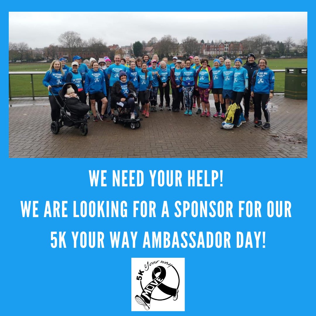 cancer5kYourWay's tweet image. We are looking for a business to support our 5k Your Way ambassador day this year.
Any amount would be fantastic so that we can continue to support &amp;amp; inspire more people to Move Against Cancer!
Email: info@5kyourway.org for more info, thank you. Please help share this far &amp;amp; wide!
