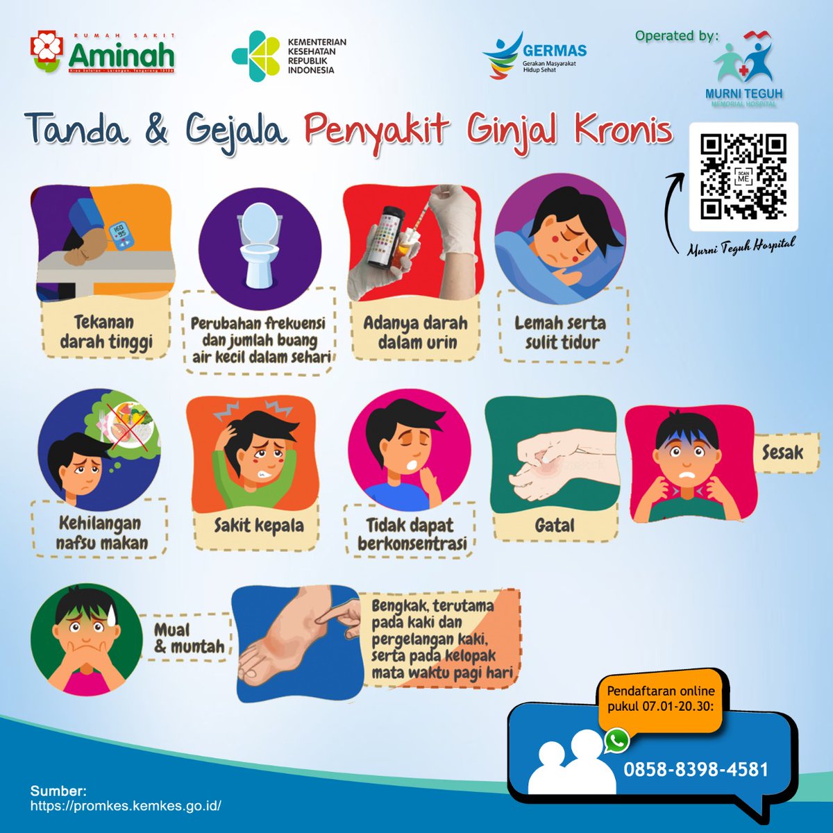 rsmurniteguhct's tweet photo. Kenali penyebab dan gejala penyakit Ginjal Kronis.

#WorldKidneyDay2022
#MurniTeguh https://t.co/S3HfsfCUlg