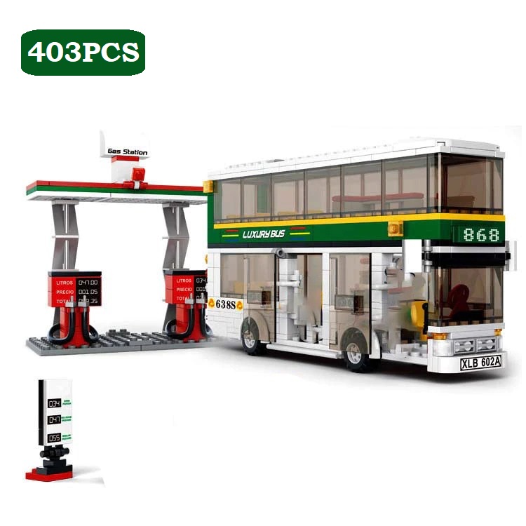 Building Blocks Double Decker Luxury Travelling Bus Gas station 403pcs Kids toy
ebay.com/itm/1649269844…