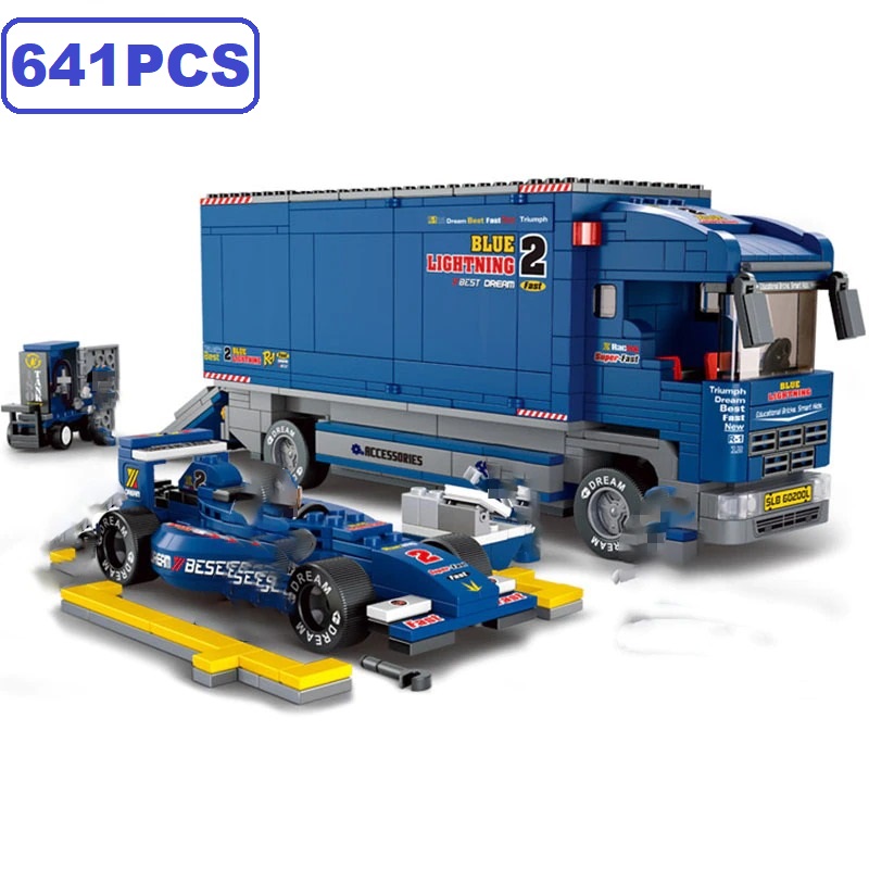 Building Blocks Racing Car Transportation Container Truck 641PCS kids toy Lorry
ebay.com/itm/1648959517…