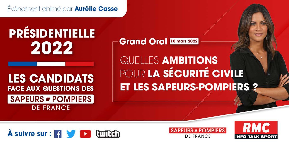 Jour J pour les sapeurs-#pompiers de France et les candidat(e)s à la #Presidentielle2022 

#FaceAuxPompiers2022
