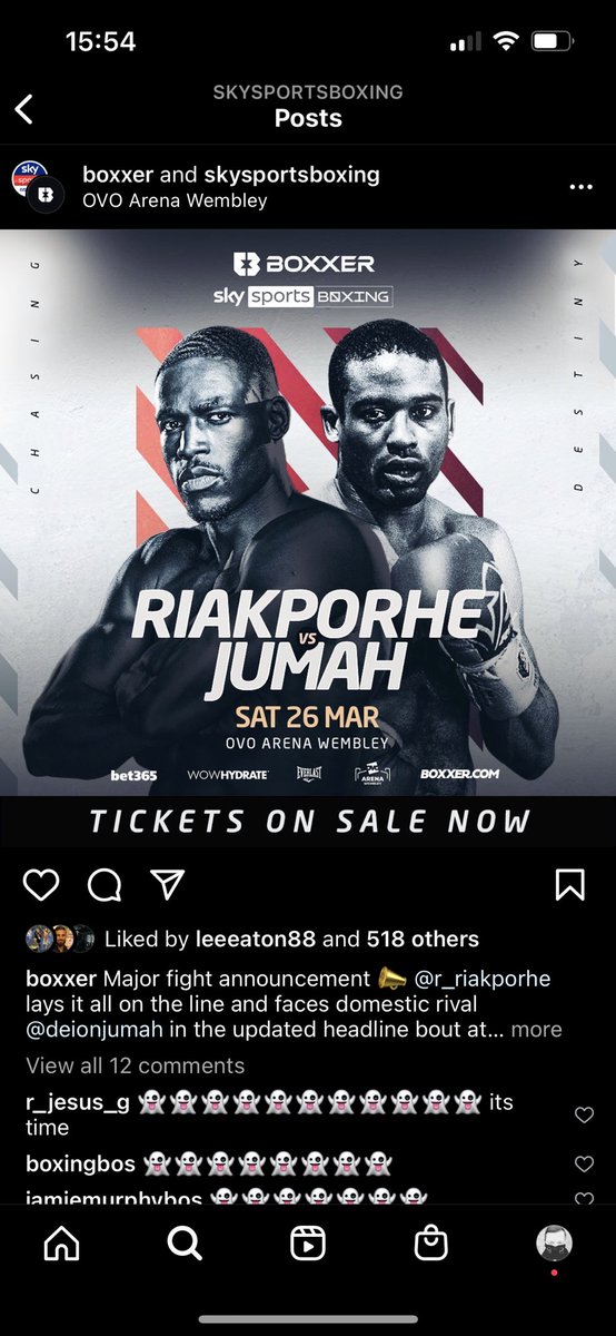 We go straight to the top. Following the withdrawal of Mikael Lawall @DeionGhostJumah will now headline against <a href="/R_Riakporhe/">Richard Riakporhe</a> live on sky on March 26th. Tickets are available via our website.
