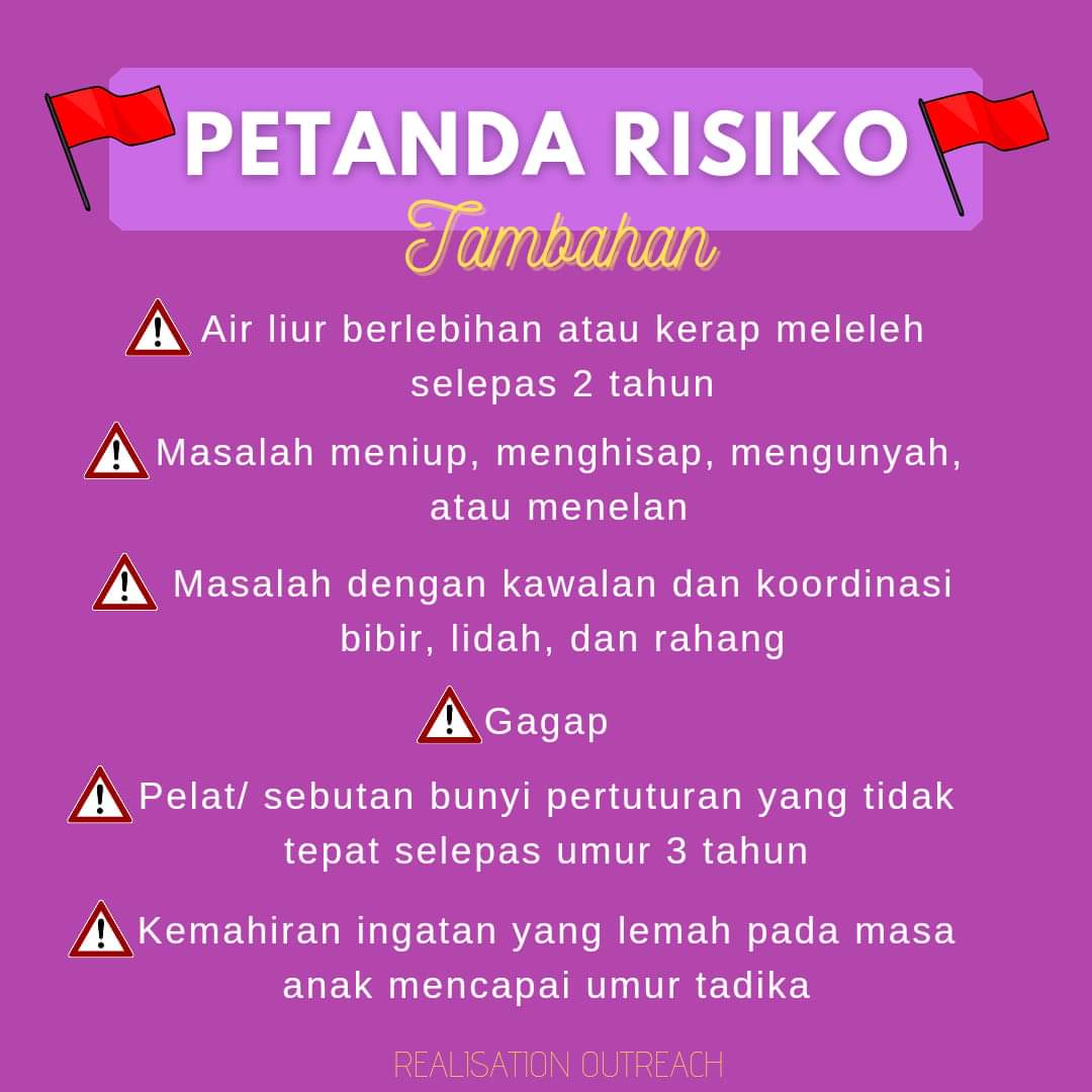 RealisationO's tweet photo. Tiada istilah kanak-kanak malas bercakap atau mulut berat.
.
.
#realisationoutreach #speechlanguagepathology #perkembangananak #redflags #awareness #kanakkanak #speech #language #languageschool https://t.co/t1MvP14pde