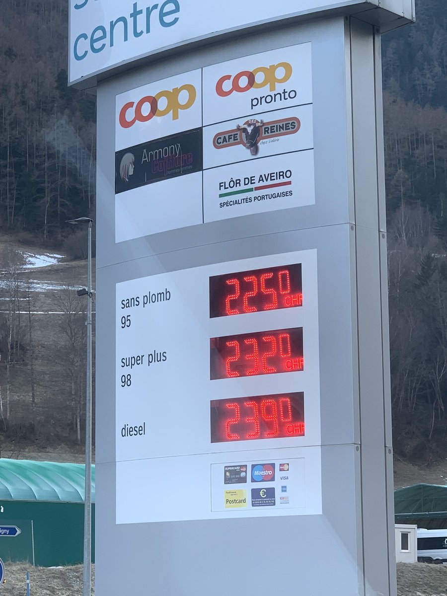 FerranSabido's tweet photo. @BLKMDL3 @elonmusk 2.39CHF/liter in Switzerland yesterday. 2.13 on the weekend and 1.86 two weeks ago. I ❤️ my M3 https://t.co/9veWNWIzAD