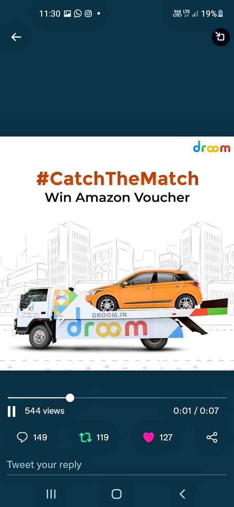 Priyamit12's tweet photo. @letsdroom 💛👉Here is my perfect screenshot Dear Team @letsdroom

#CatchTheMatch    🍁💕

Tag...💙💜🤗
@SumitaSarkar18 
@Subhank69937011 
@MaisuriaChetan 
@ImChandana01 
@DeeptiA14313430 https://t.co/nefrl2q1eV