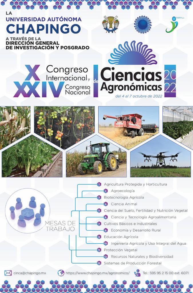 AdrianLozanoT's tweet photo. Se invita a participar en el congreso https://t.co/UirC3cv8IJ ya está abierto el sistema para proponer ponencias @CIESTAAM_UACh @Jorgechapingo @kikemtzglz @RedesRendon @tania_eulalia @inifap @uaaanoficial @colpos @udecaldas @UdeA @UniversidadeUSC @Udelaruy https://t.co/Y4MskqX39j