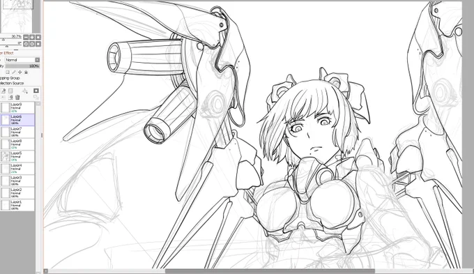 (゜ヮ゜)(゜ヮ゜)  this is a wip mechamuzume,  dunno when i will finish it but here a sneakpeak  ┬┴┬┴┤(・_├┬┴┬┴  see ya nex time ~   #wip #originalcharacter #mechamuzume #animegirl 