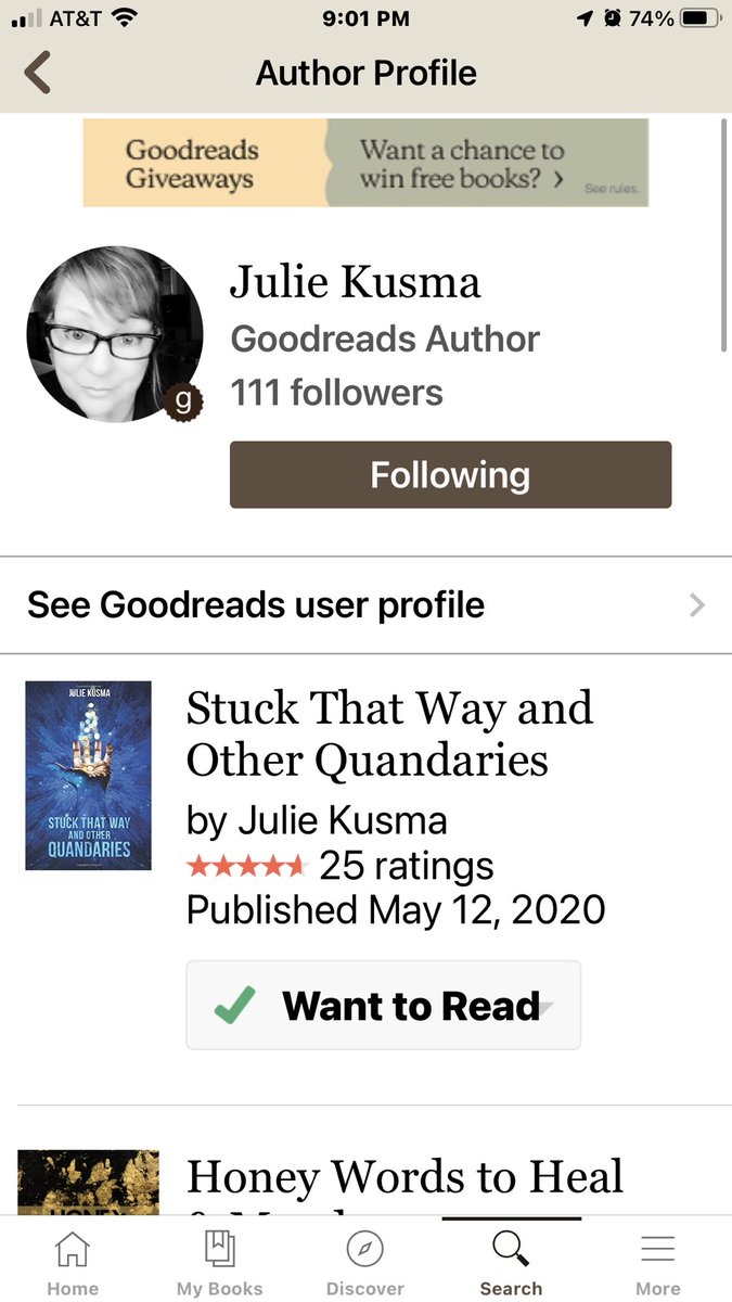 @JulieKusma @goodreads #newauthoroftheday @MonCoLibrary let’s get with the program and start carrying these amazing authors books! #supportauthors