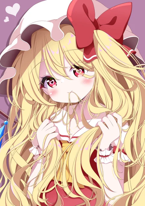 もふもふロングヘアなフランちゃん#東方 #東方Project #イラスト #フランドール・スカーレット 