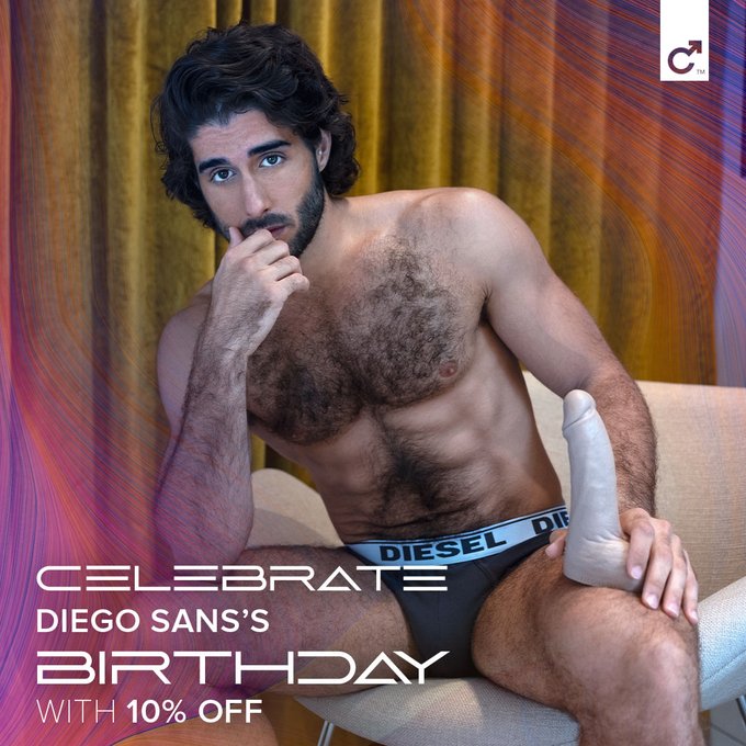 Celebrate the birthday of @diegosansporn all month long with 10% off his Fleshjack and dildo! Only at