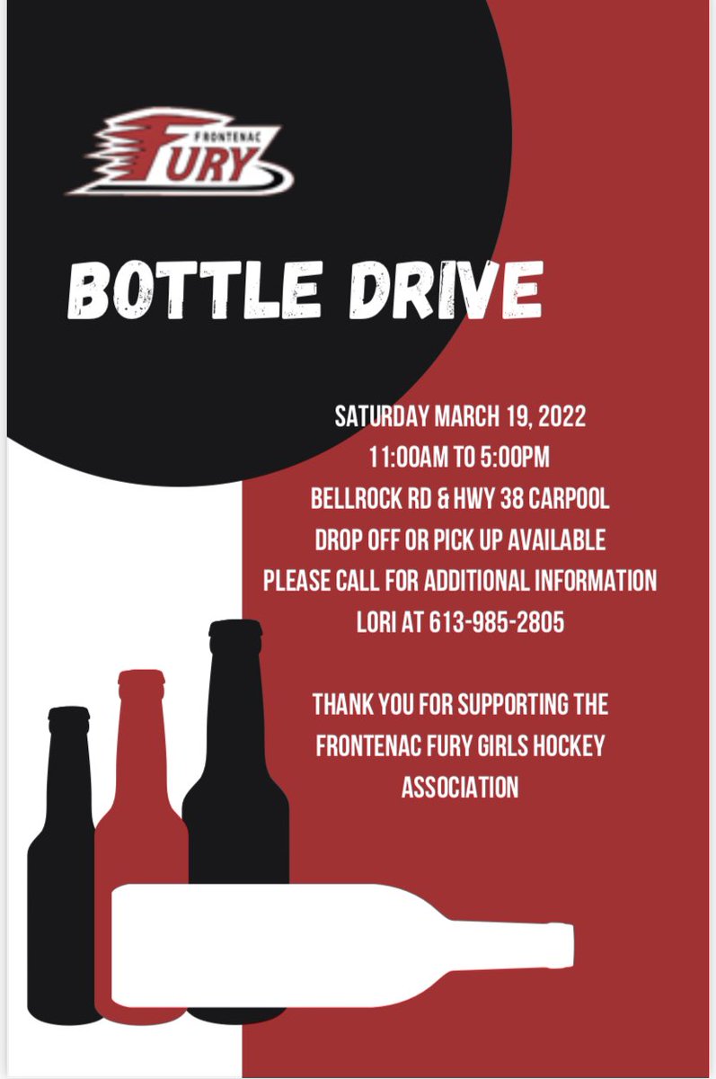 Save the date for our bottle drive March 19.