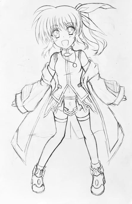手足とかの修正から帰ってきました
ε-('∀`; )疲れたw

一枚目が修正後になります。
何とか形に出来ました。
衣装も直してDetonationアレンジ
加えてみました。 