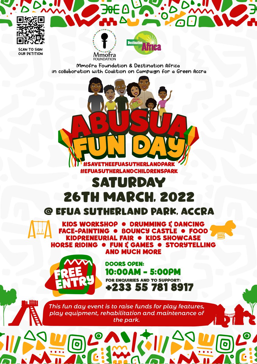 ForGreenAccra's tweet photo. #chale ... Have you signed the #Petition ? Have you shared the #news ? We are saving the Efua Sutherland children's park! Join us have a great #family day while fighting for a #greenaccra https://t.co/t9hOE0TWLQ