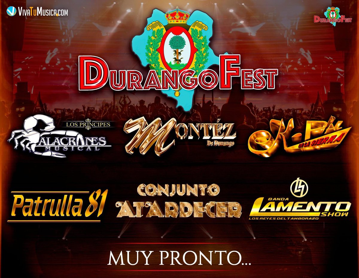 🔥 DurangoFest 2022 Presenta!
Los Maximos Exponentes del Genero Duranguense! 🔥
#durangofest #vivatumusica