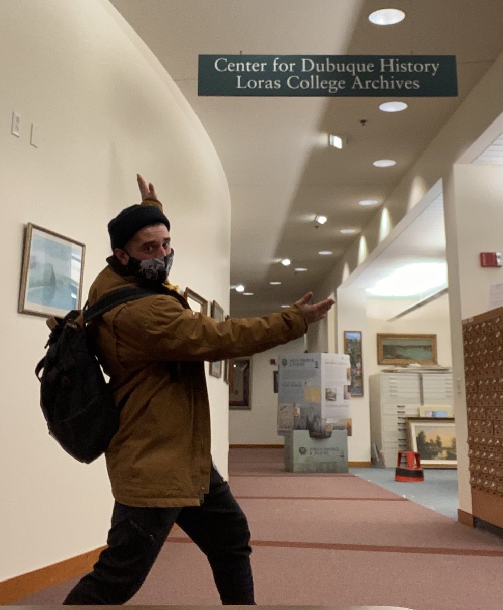 matie5899's tweet photo. I'm a Loras Intern celebrating #DuhawkDay  at the Center for Dubuque History Loras College Archives. This new work that I’ve been doing here has showed me a new experience for being a History major https://t.co/WNpdBe8CxF