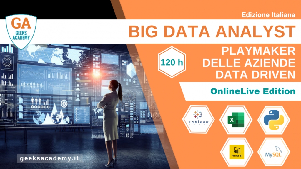 GeeksAcademyEu's tweet photo. Mindset analitico, intuito per il business, e #leadership digitale fanno del #BigDataAnalyst, playmaker di ogni azienda #DataDriven.⁣⁣⁣
120 ore di formazione pratica 100% live per scalare le tecnologie più innovative. ➡ https://t.co/lzKnHOmt44
#datajobs #DataDriven #BigData https://t.co/jYujvcUzl8