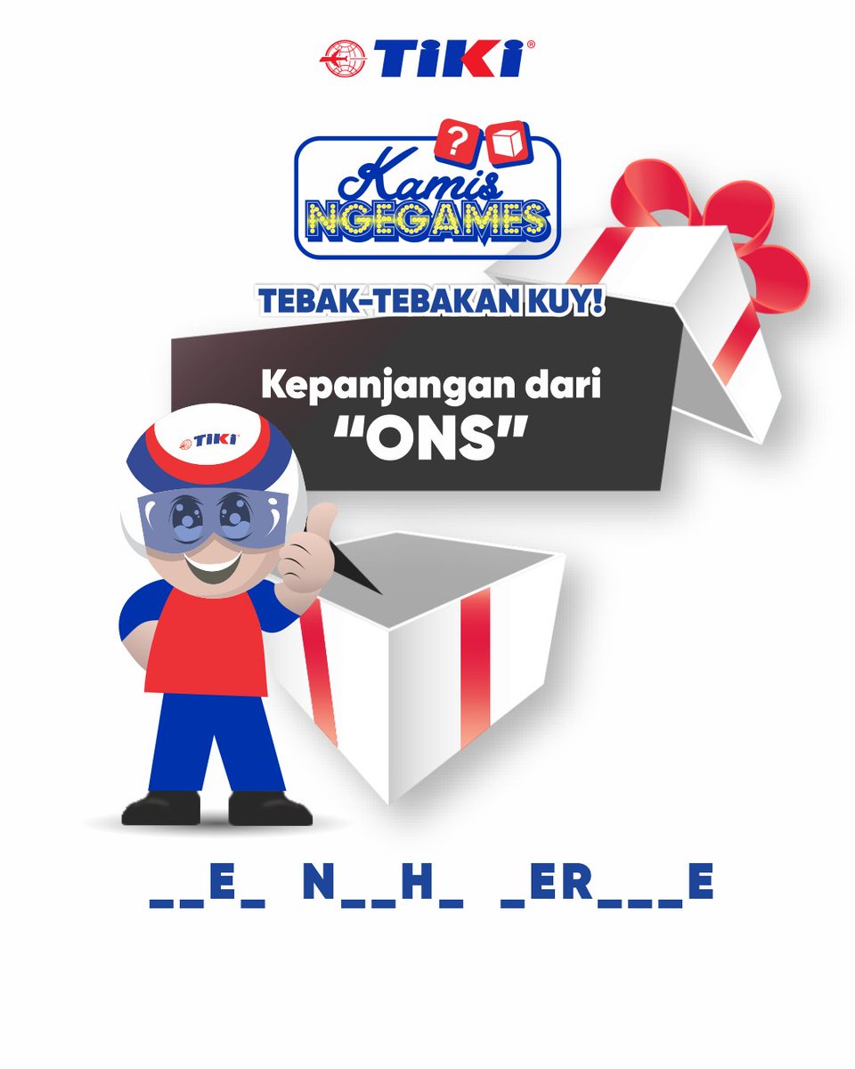 IdTiki's tweet photo. Ada yg tau kepanjangan"ONS"? Buat  yg bisa jwb ada uang elektronik  sebesar 100rb. Follow, Like &amp; Tulis jwbn, Tag ke 5 tmnmu, Pengumuman #KamisNgeGames di Jumat depan.  #BeraniBerubah #MakePeopleHappy #TIKIID #PakeTIKIAja #KamisNgeGames #Kuisberhadiah https://t.co/4SjYdh0VMw