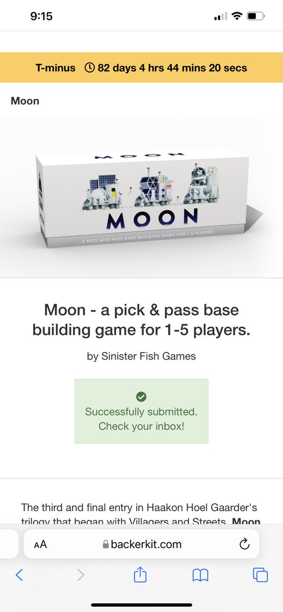 I *need* this game by @thesinisterfish ! Love the simplicity of Haakon Gaarder’s designs, which still give you such a good brain burn! And as silly as it sounds, I love the moon, so I seriouslyyy cannot wait for this. 🌔