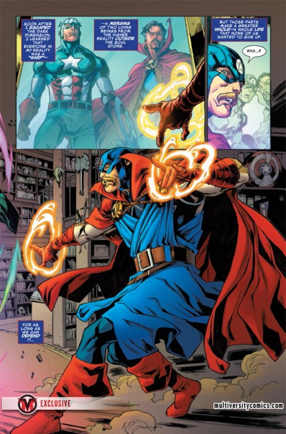 SanctumBlog's tweet photo. I assume that it is to be the REVERSE of the alt-version #InfinityWarps #SoldierSupreme; wherein the original was dressed more as a wizard, like #DoctorSTRANGE, this version will instead be dressed more like a soldier, like a war-time #CaptainAmerica.
Same Blonde porn stache.🙄 https://t.co/m4ZEvZBKUh