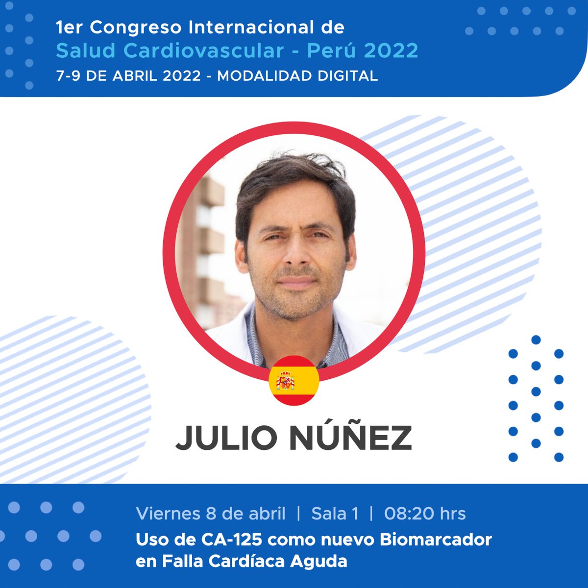 cardiovasc2022's tweet photo. PONENTES INTERNACIONALES
Nuevos marcadores en falla aguda. El Dr. Julio Nuñez nos hablará sobre CA-125 en #cardiovasc2022

Inscribete ahora👉 https://t.co/Yw8SXGURKi

@socimecar @renecardio4 @CpaolaParedes @paomorejon @manuelchacon202 @alexariasmx20 https://t.co/AST3hoOBx3