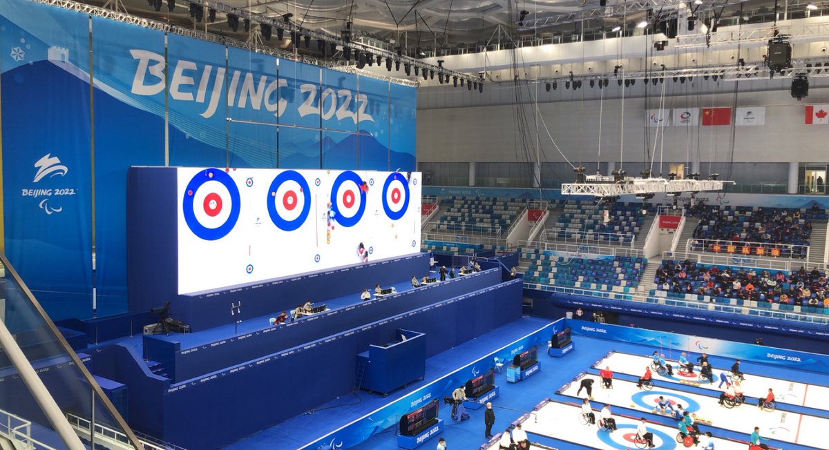 mcsharky1's tweet photo. Final Day of the round robin in Beijing and the playoff positions are still to be decided ! #gogetone #goodluck #icecube #paralympics #beijing2022 https://t.co/5PGzL6JE6k